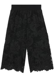 Simone Rocha floral-lace shorts - Black