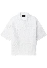 Simone Rocha floral-embroidered cotton shirt - White