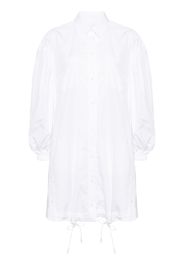Simone Rocha button placket trapeze shirt dress - White