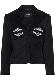 Simone Rocha crystal-embellished blazer - Black