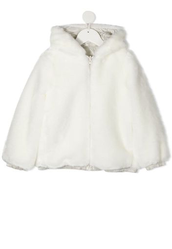 faux fur hooded jacket