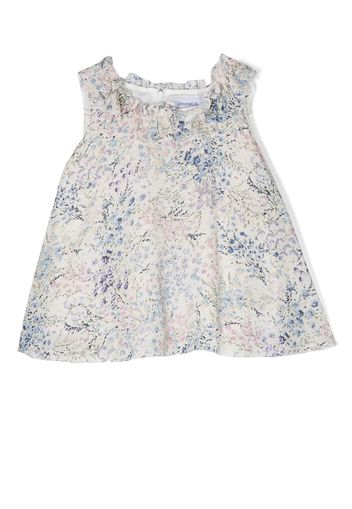 Simonetta floral-print sleeveless blouse - White