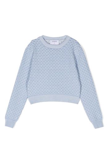 Simonetta fisherman's knit layered jumper - Blue