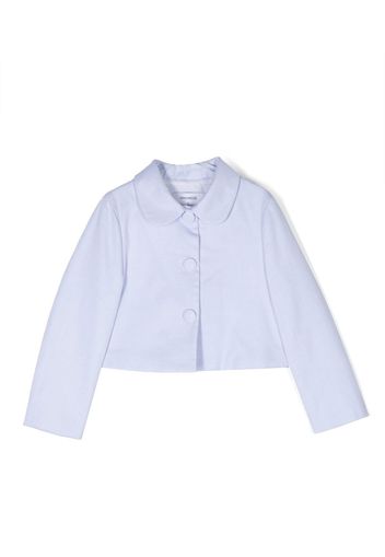 Simonetta cropped Peter Pan-collar jacket - Blue