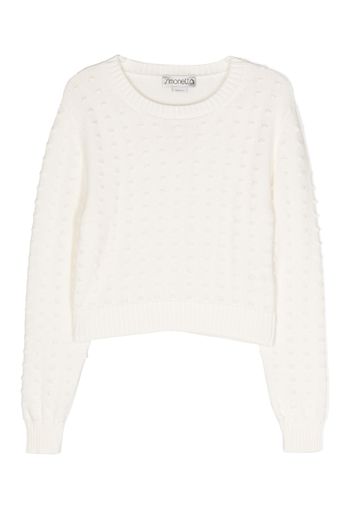 Simonetta polka-dot knitted jumper - Neutrals