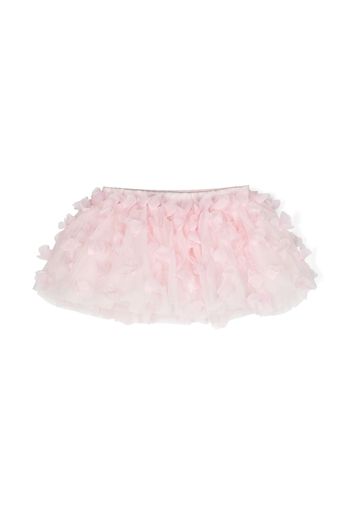 Simonetta elasticated-waistband tulle skirt - Pink