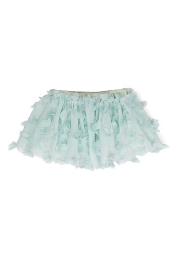 Simonetta elasticated-waistband tulle skirt - Green