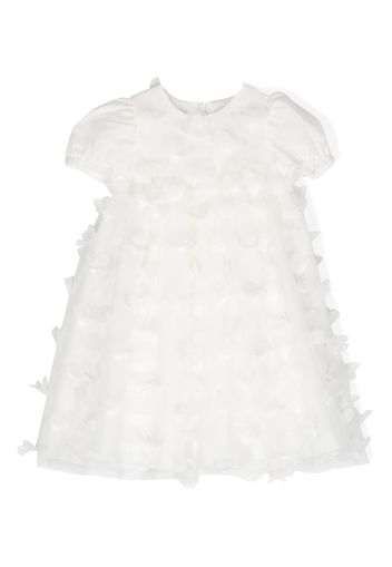 Simonetta short-sleeve tulle dress - White