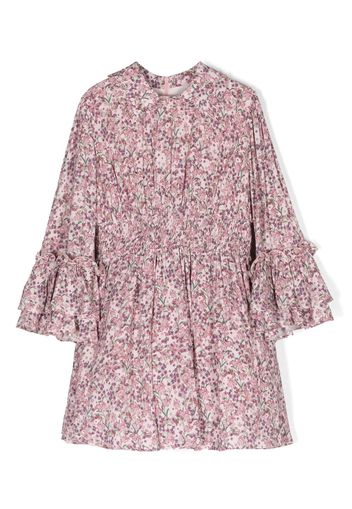 Simonetta floral-print cotton dress - Pink