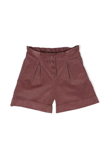 Simonetta button-up corduroy shorts - Pink