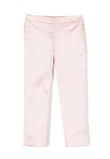 Simonetta side-stripe satin trousers - Pink