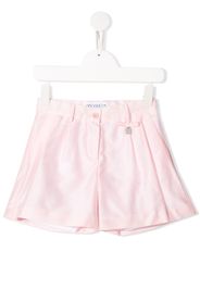 pleated detail high-waisted shorts
