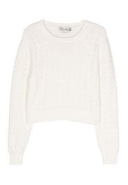 Simonetta polka-dot knitted jumper - Neutrals