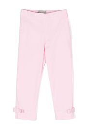 Simonetta elasticated waistband plain leggings - Pink