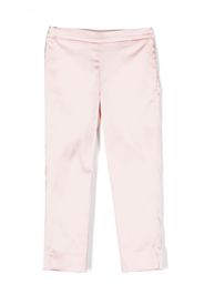 Simonetta side-stripe satin trousers - Pink