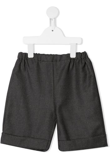 elasticated-waist shorts