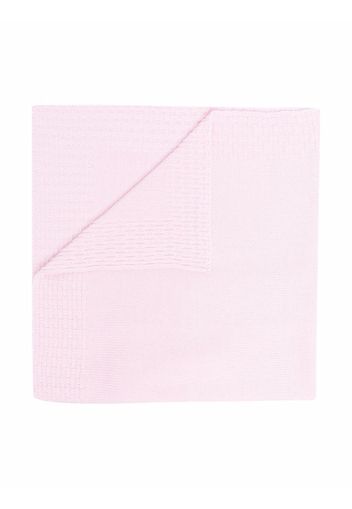 Siola bow-detail knitted blanket - Pink