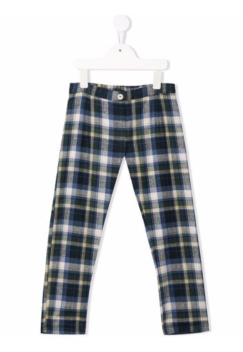 Siola check-print slim-cut trousers - Blue