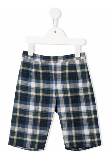 Siola check print shorts - Blue