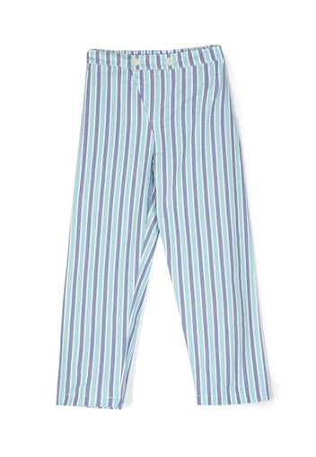 Siola straight-leg striped trousers - Green