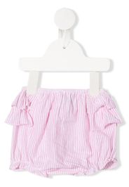 striped ruffled bloomer shorts