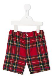 tartan print shorts