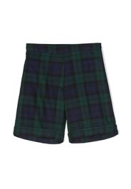 Siola tartan-check cotton-blend shorts - Blue