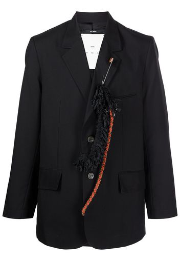 Song For The Mute Drape Gabardine single-breasted blazer - Black