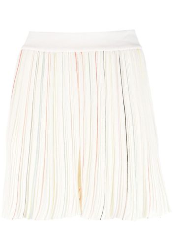 Sonia Rykiel contrast-stripe pleated shorts - Neutrals