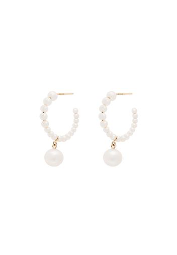 14K yellow gold Boucle Marco pearl earrings