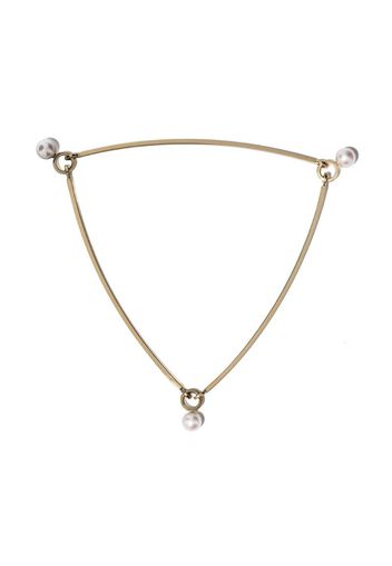 14kt yellow gold La Pyramide pearl bracelet