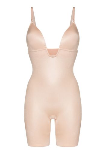 SPANX Suit Your Fancy plunge mid-thigh bodysuit - Neutrals