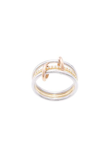 Spinelli Kilcollin 18kt rose gold Four Link Luna Rose diamond ring - Silver