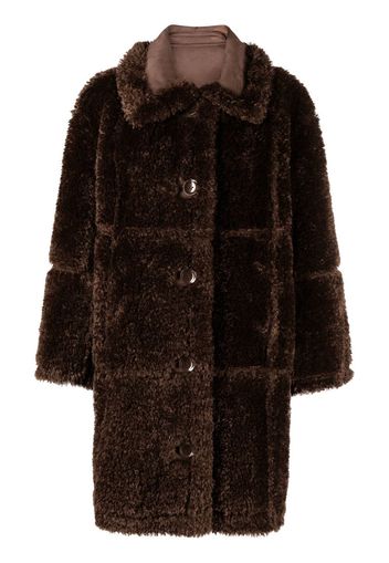 STAND STUDIO Samira faux-shearling coat - Brown