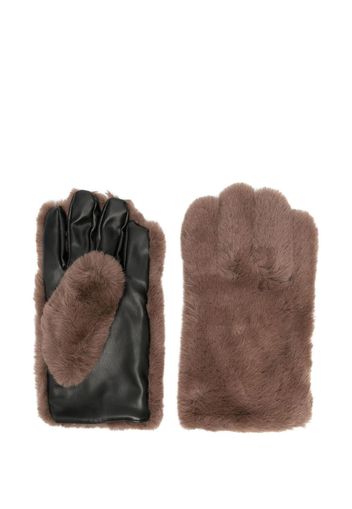 STAND STUDIO Carmen faux-fur gloves - Brown