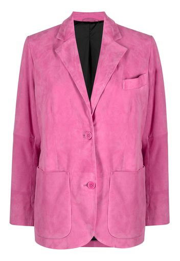 STAND STUDIO Resort single-breasted suede blazer - Pink