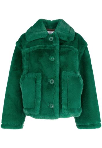 STAND STUDIO Xena faux-shearling jacket - Green