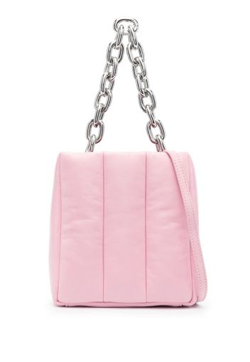 STAND STUDIO quilted chain-link tote bag - Pink