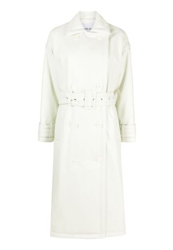 STAND STUDIO Emily double-breasted belted trench coat - Green