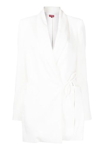 STAUD Everly tie-fastened blazer - White