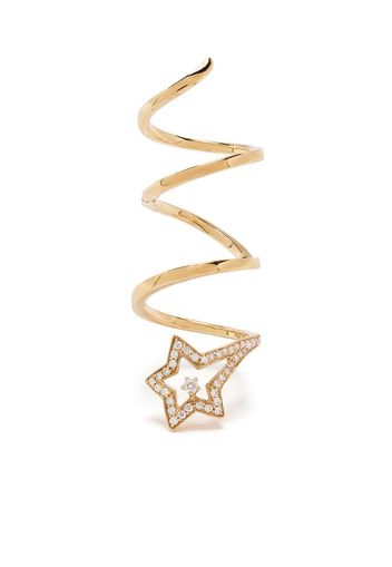 18kt yellow gold diamond star ring