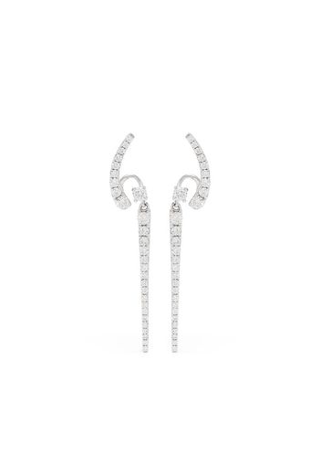 18kt white gold diamond drop earrings