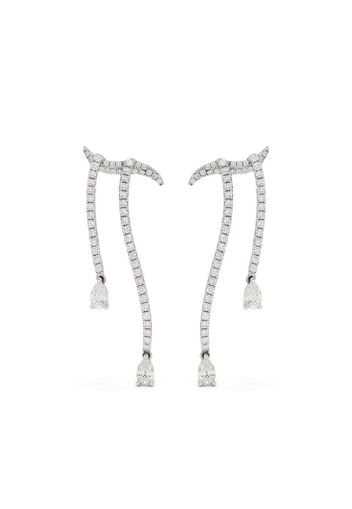 18kt white gold diamond drop earrings