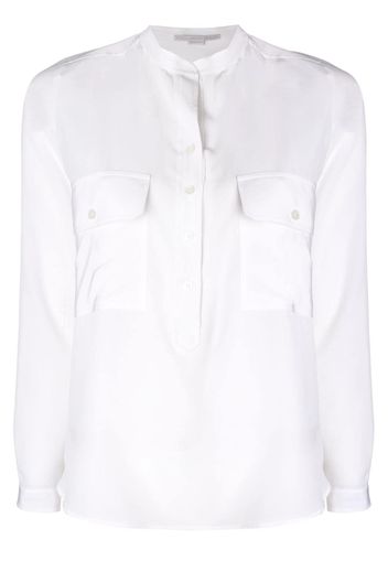 Stella McCartney collarless shirt - White