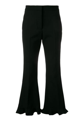 Stella McCartney ruffle flare tailored trousers - Black