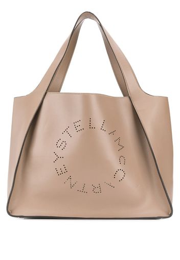 perforated logo tote bag