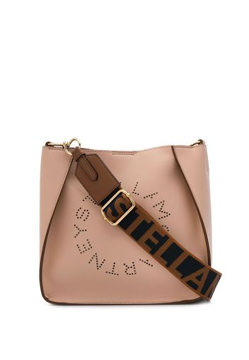 Stella McCartney perforated logo shoulder bag - Pink