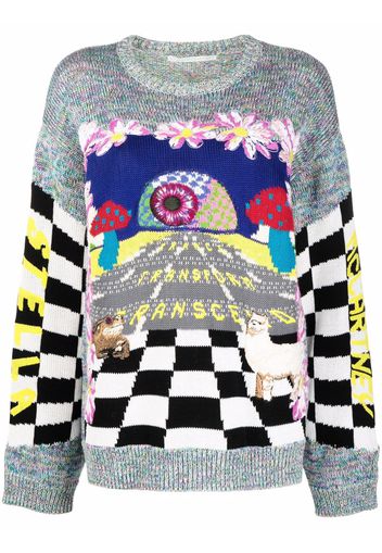 Stella McCartney intarsia-pattern jumper - Blue