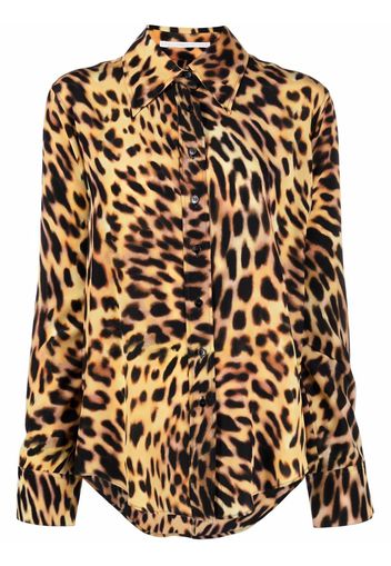 Stella McCartney all-over leopard-print shirt - Brown