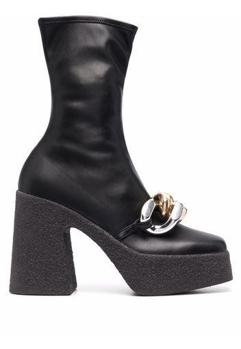 Stella McCartney Skyla chain-embellished 120mm boots - Black